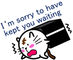 Round cat Nyani [English version] sticker #7733973