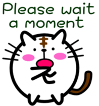 Round cat Nyani [English version] sticker #7733975