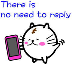 Round cat Nyani [English version] sticker #7733977