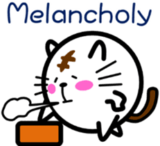 Round cat Nyani [English version] sticker #7733978