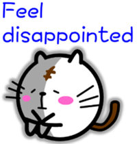 Round cat Nyani [English version] sticker #7733979