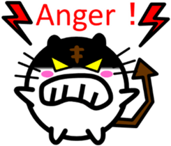 Round cat Nyani [English version] sticker #7733980