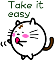 Round cat Nyani [English version] sticker #7733981
