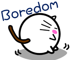 Round cat Nyani [English version] sticker #7733982
