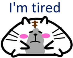 Round cat Nyani [English version] sticker #7733985
