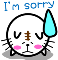 Round cat Nyani [English version] sticker #7733987