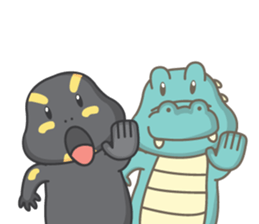 BOBO The salamander and friend sticker #7734142