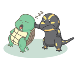 BOBO The salamander and friend sticker #7734144