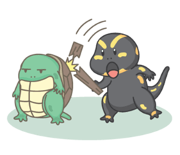 BOBO The salamander and friend sticker #7734145