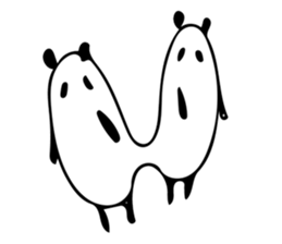 It's a panda. 2 sticker #7734148