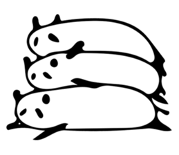 It's a panda. 2 sticker #7734152