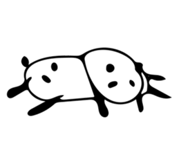 It's a panda. 2 sticker #7734153