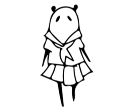 It's a panda. 2 sticker #7734164