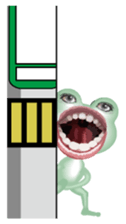 Frog of the big mouth 2 silent sticker #7734948