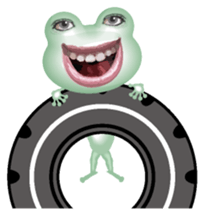 Frog of the big mouth 2 silent sticker #7734950