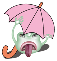 Frog of the big mouth 2 silent sticker #7734951