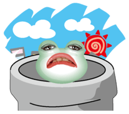 Frog of the big mouth 2 silent sticker #7734954