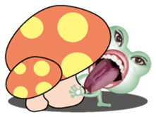 Frog of the big mouth 2 silent sticker #7734955