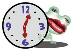 Frog of the big mouth 2 silent sticker #7734956