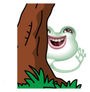 Frog of the big mouth 2 silent sticker #7734959