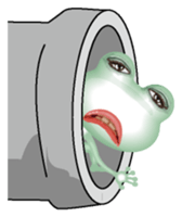 Frog of the big mouth 2 silent sticker #7734960