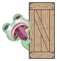 Frog of the big mouth 2 silent sticker #7734963