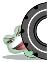 Frog of the big mouth 2 silent sticker #7734965