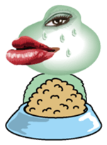 Frog of the big mouth 2 silent sticker #7734966