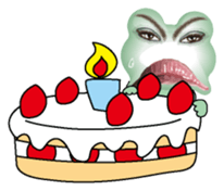 Frog of the big mouth 2 silent sticker #7734970