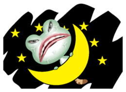 Frog of the big mouth 2 silent sticker #7734971