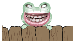Frog of the big mouth 2 silent sticker #7734972