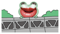 Frog of the big mouth 2 silent sticker #7734974