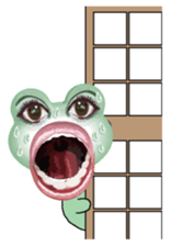Frog of the big mouth 2 silent sticker #7734975