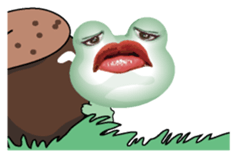 Frog of the big mouth 2 silent sticker #7734976