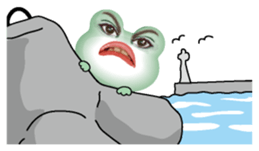 Frog of the big mouth 2 silent sticker #7734979