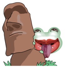 Frog of the big mouth 2 silent sticker #7734980