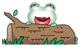 Frog of the big mouth 2 silent sticker #7734981