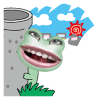 Frog of the big mouth 2 silent sticker #7734984