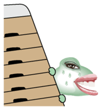 Frog of the big mouth 2 silent sticker #7734986