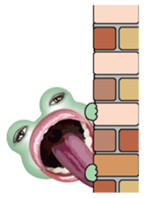 Frog of the big mouth 2 silent sticker #7734987