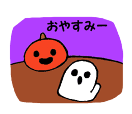 Mr.halloween pumpkin & Mr.ghost sticker #7735111