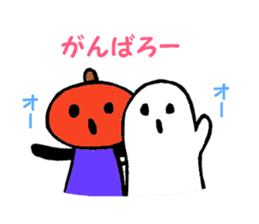 Mr.halloween pumpkin & Mr.ghost sticker #7735130