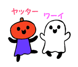 Mr.halloween pumpkin & Mr.ghost sticker #7735131