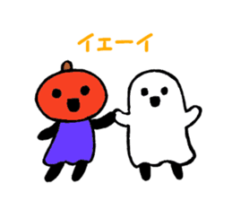 Mr.halloween pumpkin & Mr.ghost sticker #7735135