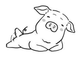 Hapless pig sticker #7735214