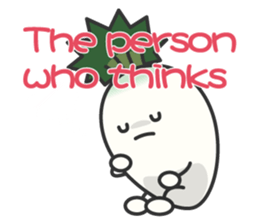 Cute Japanese radish English sticker #7736738