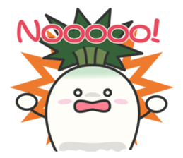 Cute Japanese radish English sticker #7736745