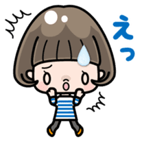 Cute girl with bobbed hair (Japanese) sticker #7736936