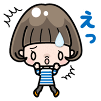 Cute girl with bobbed hair (Japanese) sticker #7736936