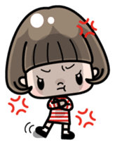 Cute girl with bobbed hair (Japanese) sticker #7736939